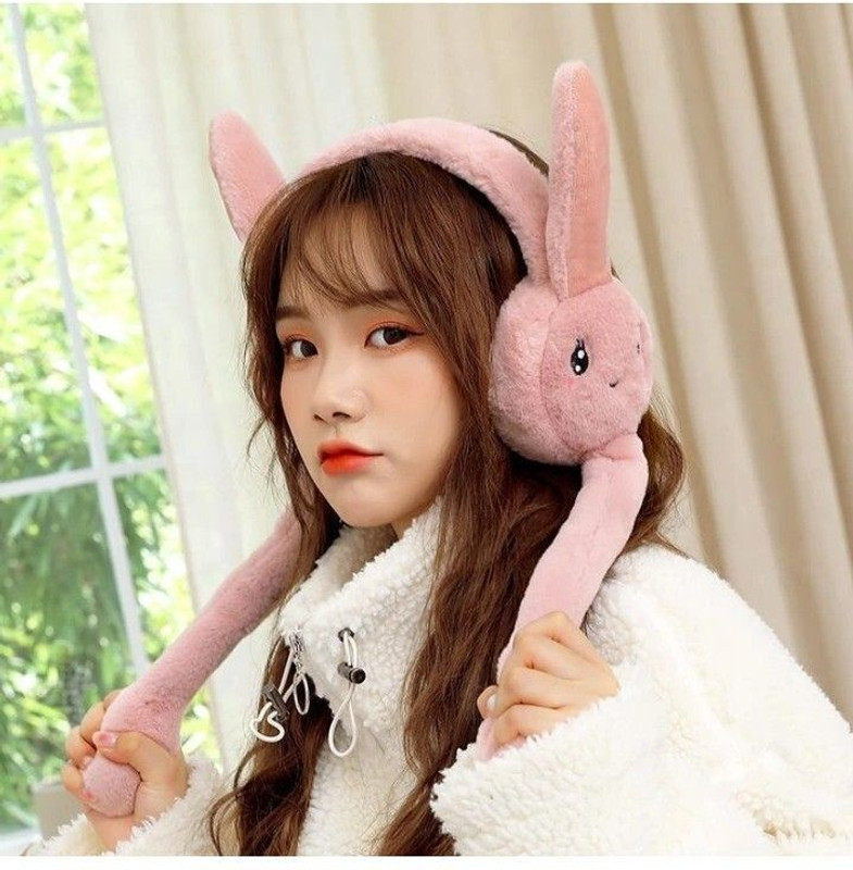 Row luck Winter Funny 1 Brown Ear Muff Moving Air Pump Earmuff for Girls/Women's Ear Muff(Pack of 1)