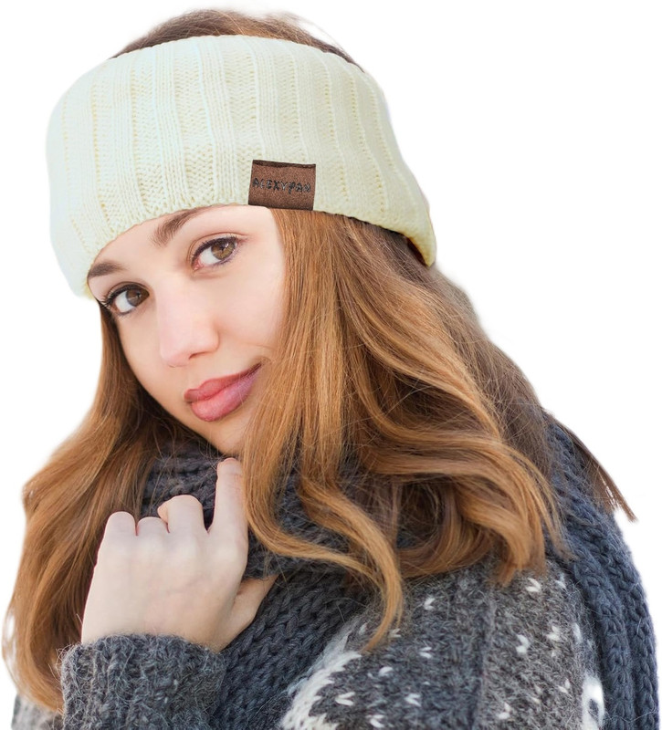 AlexVyan White Lining Design Woolen Winter Head Warmer Headbands for Women Wool Ear Muff(Pack of 1)