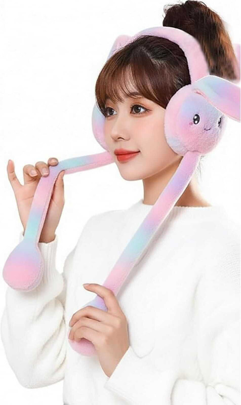 rvgroup Winter Bunny Ear Muffs/Warmers With Sound For Kids & Adults,Outdoor Wear Ear Muff(Pack of 1)