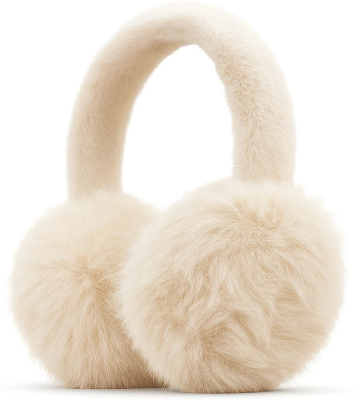 SYGA Winter Plush Earmuff,Soft Warm & Cozy Ear Protection for Kids & Adults Off-White Ear Muff(Pack of 1)