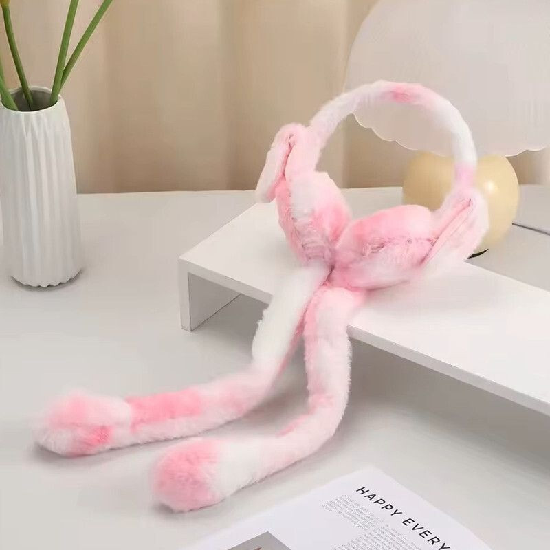 MH Creation Valentine's Plush Moving Ear Earmuffs-Cute Ear Design-Festive Gift & Winter Warm Ear Muff(Pack of 1)