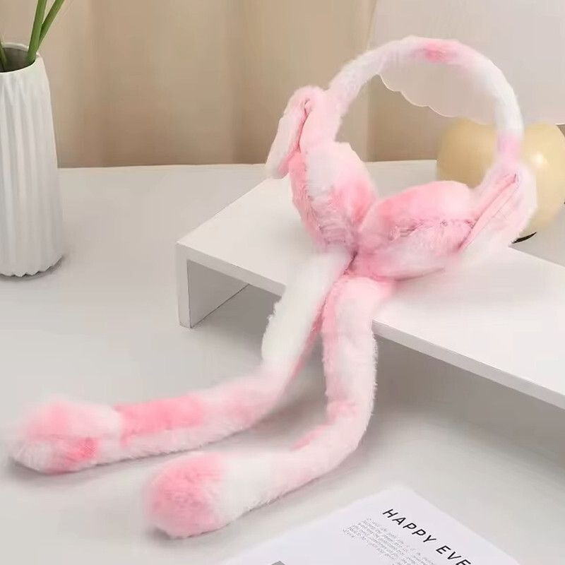 MH Creation Rabbit Ear Muffs Soft Colorful Winter Warm Earmuffs Moving Jumping Ears Ear Ear Muff(Pack of 1)