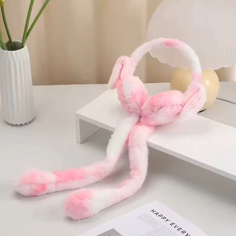 MH Creation Valentine's Plush Moving Ear Earmuffs-Cute Ear Design Festive Gift & Winter-Warm Ear Muff(Pack of 1)