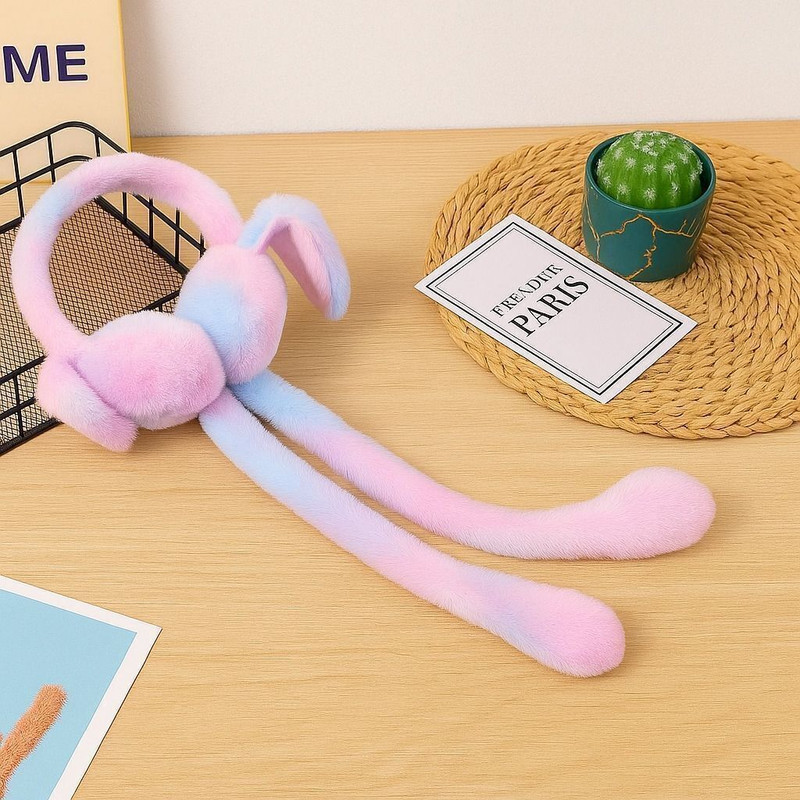 Lumous Rainbow color cute jumping rabbit earmuffs for kids Ear Muff(Pack of 1)
