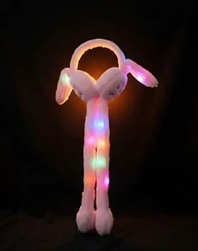 KFZONE Rabbit Ear Moving Earmuffs fo with Led Light Winter Headband for Boys & Girls | Ear Muff(Pack of 1)