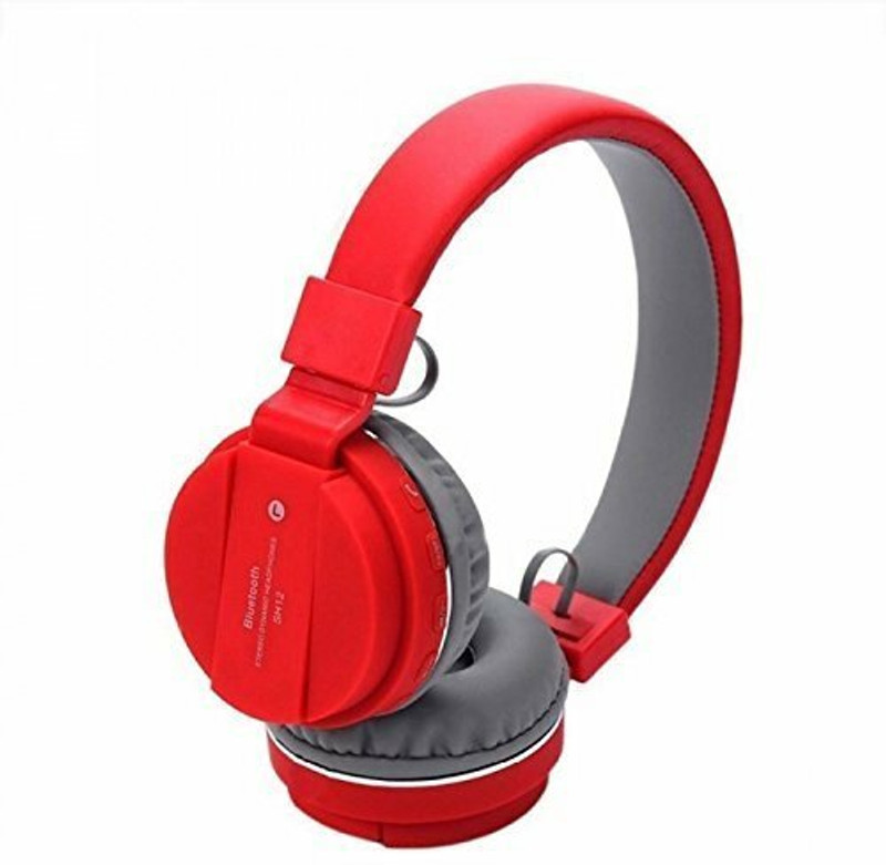 RECTITUDE 360 FULL HD BASS SOUND QUALITY WIRELESS HEADPHONE FOR GAMING,STREAMING & MUSIC. Bluetooth & Wired(Red, On the Ear)