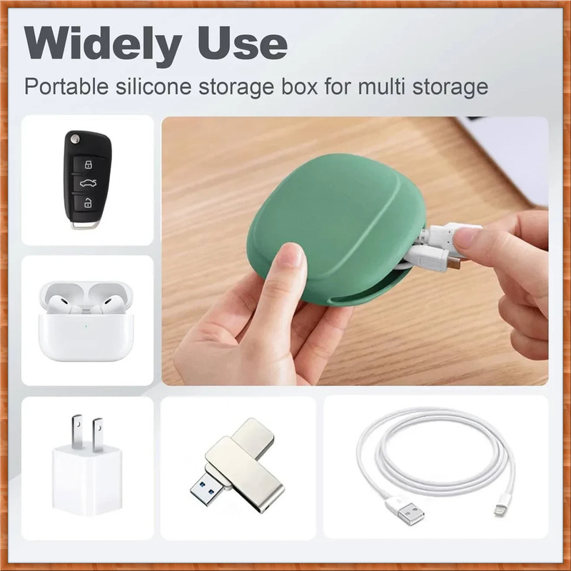 ELEPHANTBOAT Silicone Cable Organiser Pack Set Earphone Cable Organizer