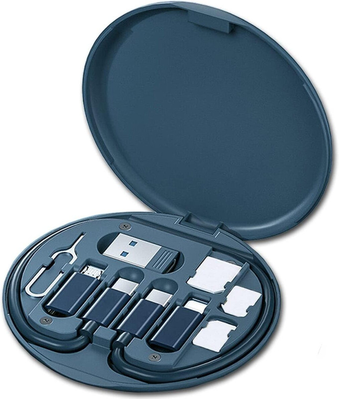 CHG Data Transfer Tool USB Type Adapter Card Storage Set Fast Charger Cable Kit Earphone Cable Organizer