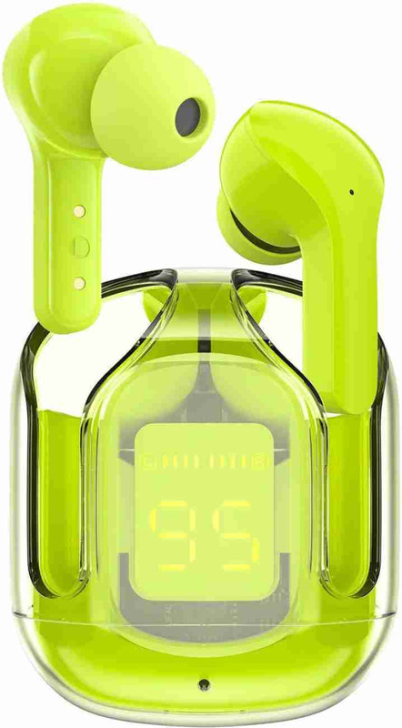 Ancestors Wireless LED Display Ear TWS Earphone Crystal Transparent Bluetooth Headphones Earphone Cable Organizer