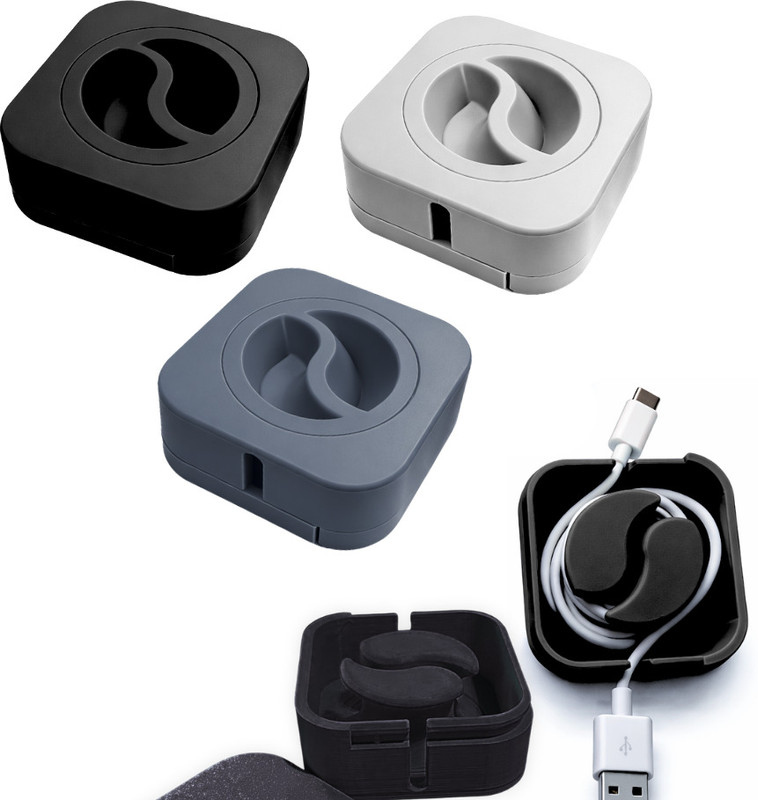 CREATIBL Cable Winder Retractable Charging Cable Case Organizer Box Holder Earphone Cable Organizer