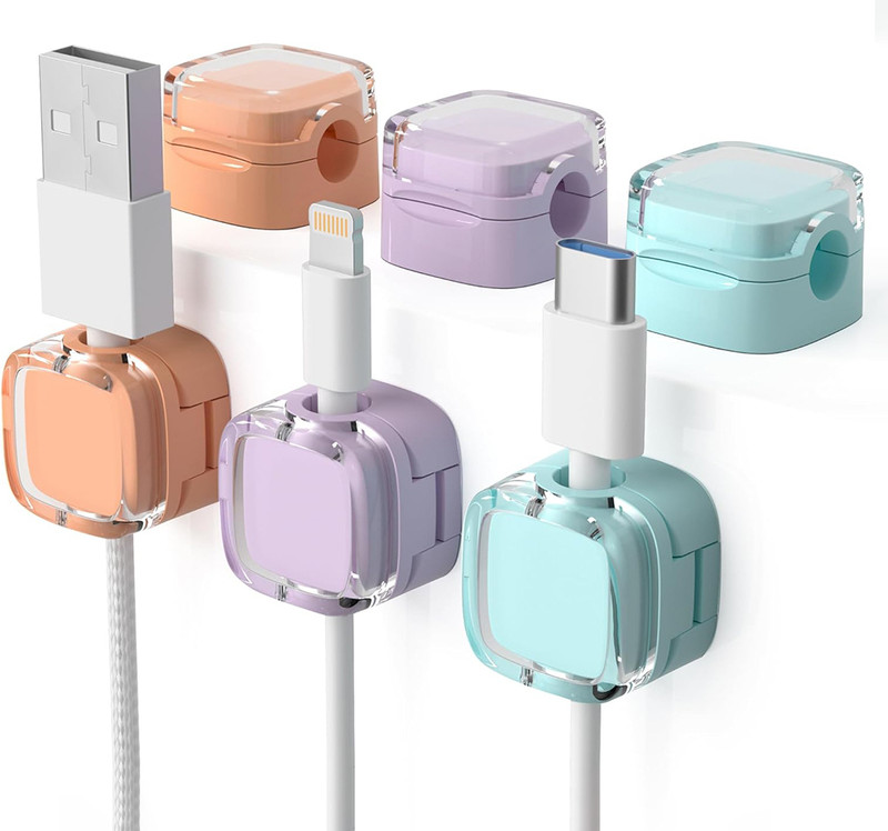 Zorbes Cable Holder Desk Adhesive Cable Organizer Single Gripper Earphone Cable Organizer