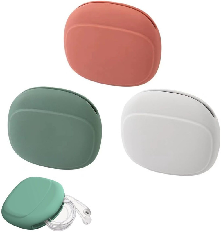 DOXONZ Soft Touch Silicone Portable Mini Travel Pouch Earphone Cable Organizer