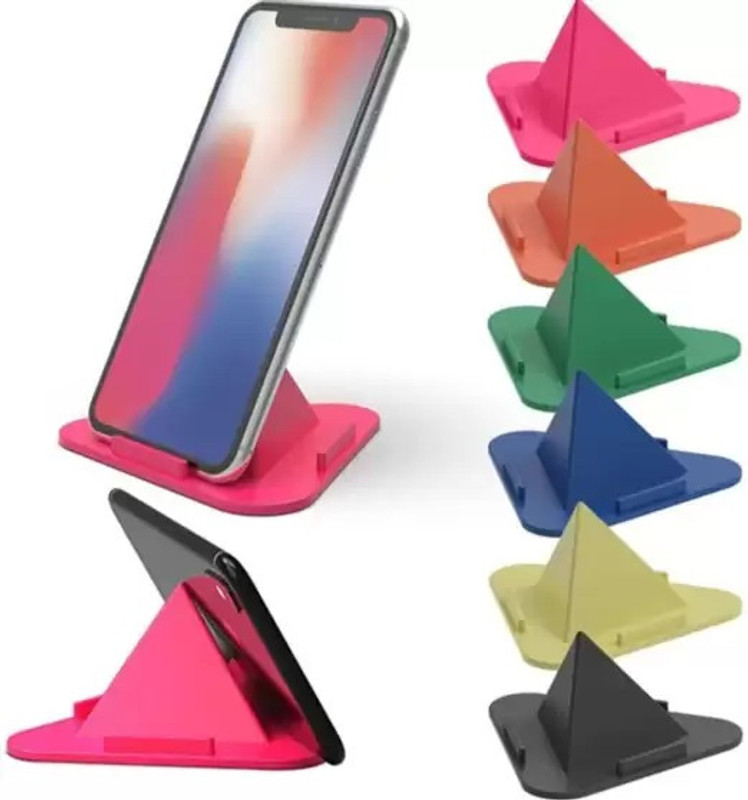 Eshop Portable Three-Sided Triangle Stand Mobile Holder (Pack of 6) Earphone Cable Organizer