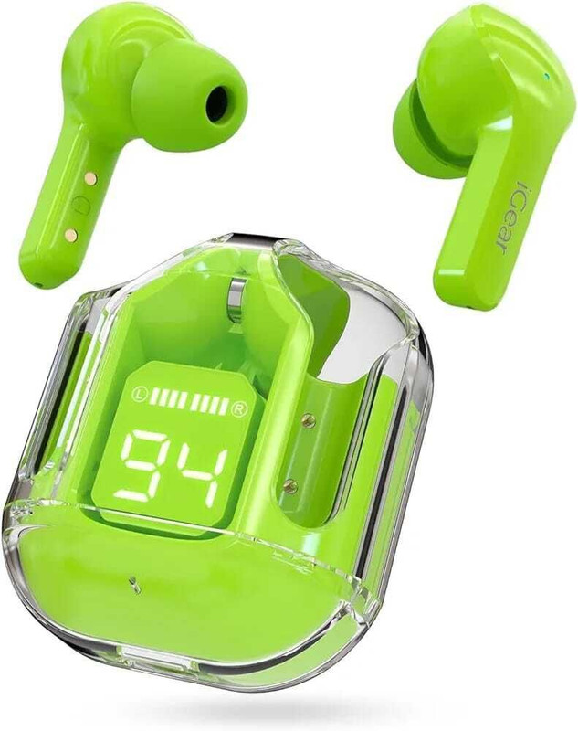 Ancestors Wireless Earbuds, Transparent and LED Digital Display, Bluetooth Earphones Earphone Cable Organizer