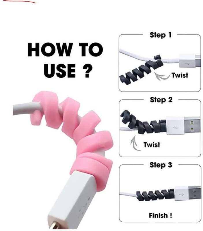 HILAX 24 Pcs Cable Protectors / iPhone cable Protector,wire protector cable drop clip Earphone Cable Organizer