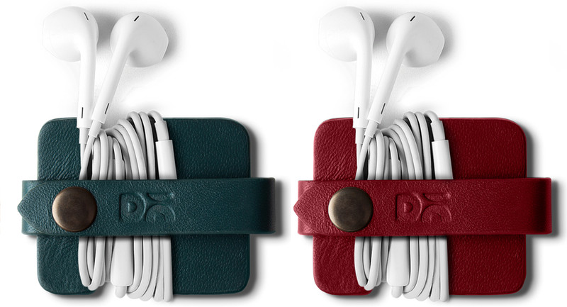 DailyObjects Flake Cable Wrap (Blue & Brown) | Cable Organiser- Set of 2 Earphone Cable Organizer