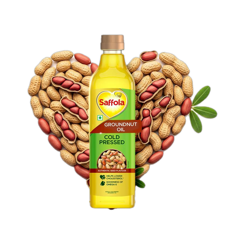 Saffola Cold Pressed Groundnut Oil PET Bottle(1 L)