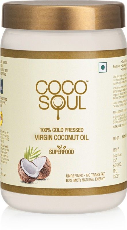 Coco Soul 100% Cold Pressed Virgin Coconut Oil – From the Makers of Parachute Coconut Oil Jar