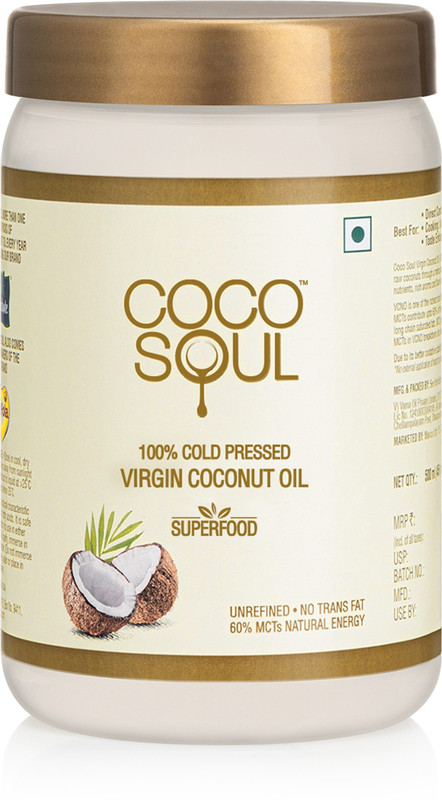 Coco Soul 100% Cold Pressed Virgin Coconut Oil – From the Makers of Parachute Coconut Oil Jar