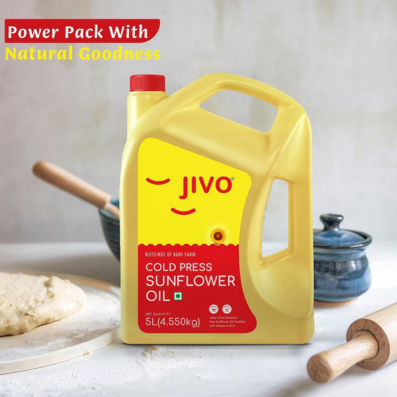 JIVO Cooking Sunflower Oil Can(5 L)