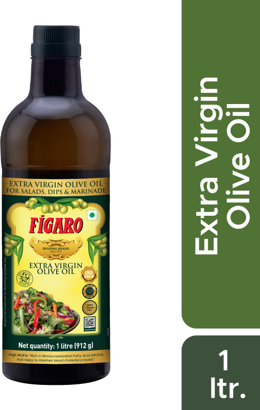 FIGARO Extra Virgin Olive Oil Bottle Pack of 1 LTR -(1 L)