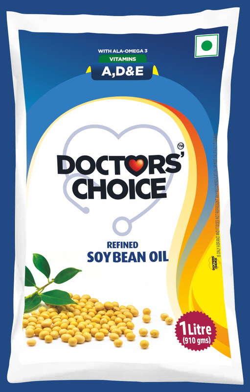 Doctors choice Refined Soybean Oil pouch Soyabean Oil Pouch(1 L)