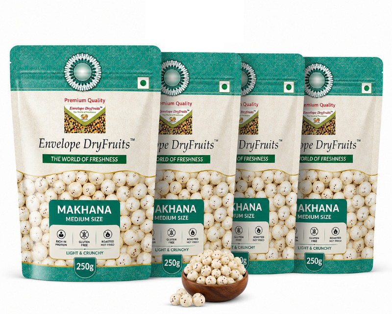 Envelope Dryfruits Plain Makhana(4 x 250 g)