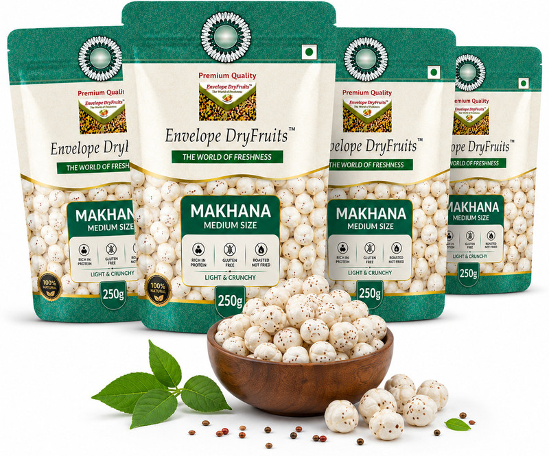 Envelope Dryfruits Natural Makhana(4 x 250 g)