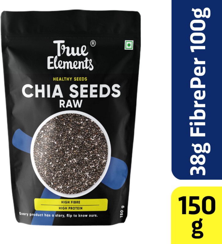 True Elements Raw Chia Seeds for weight loss with Omega 3 , Zinc & Fiber, Calcium Rich Chia Seeds