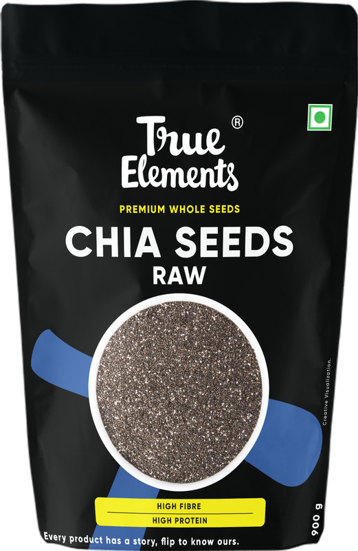 True Elements Raw Chia Seeds for weight loss with Omega 3, Zinc & Fiber, Calcium Rich Chia Seeds(900 g)