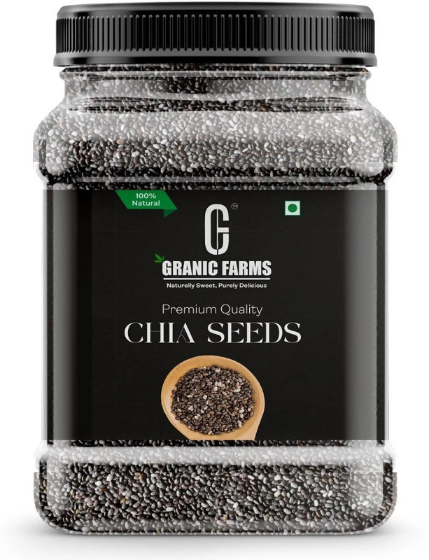 GRANIC FARMS Premium Raw Chia Seeds for Weight Loss|Loaded with Omega 3, Zinc & Fiber| Chia Seeds(1 kg)
