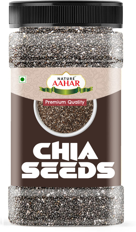 Nature Aahar Raw Chia for Weight loss with Omega 3 and Fiber, Rich in Calcium, Chia Seeds Chia Seeds, Black Chia Seeds(500 g)