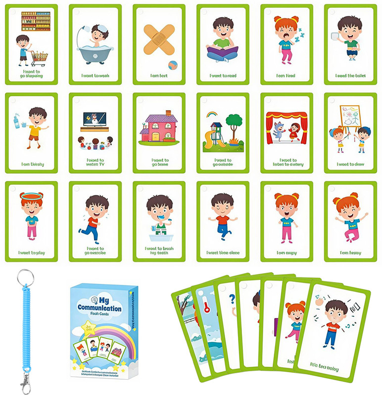 maycreate Special Needs Daily Communication Flash Cards for Autism and Speech Delay(N/A)