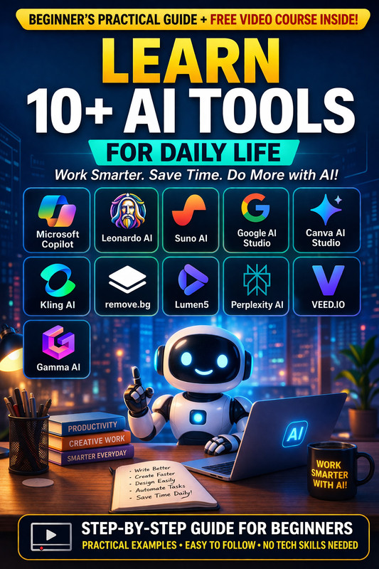 Gurpreet Nutrition Learn 10+ AI Tools Beginner’s Practical Guide (With Video Course) Email Delivery(Email)