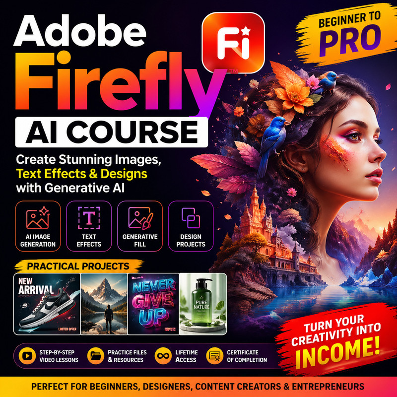 Gurpreet Nutrition Adobe Firefly AI Course | Image & Design Training for Beginners(Email Delivery)