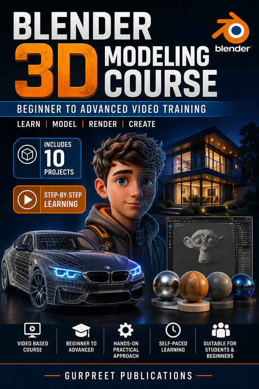 Gurpreet Nutrition Blender Masterclass: 3D Modeling, Rendering & Animation Course(Email Delivery)
