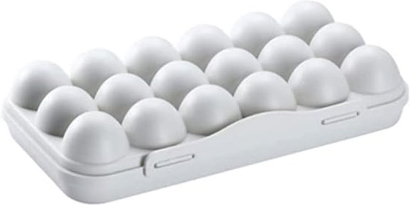 DIKPULGROUP Egg Holder Egg Holder Egg Cooker(Grey, 18 Eggs)