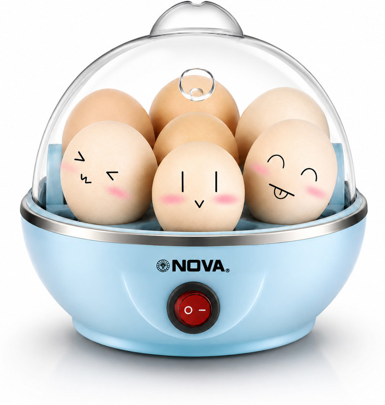 NOVA Blue Electric Egg Boiler NEC 1530 Egg Cooker(Blue, 7 Eggs)