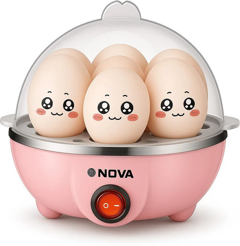 NOVA Pink Electric Egg Boiler NEC1530 Egg Cooker(Pink, 7 Eggs)