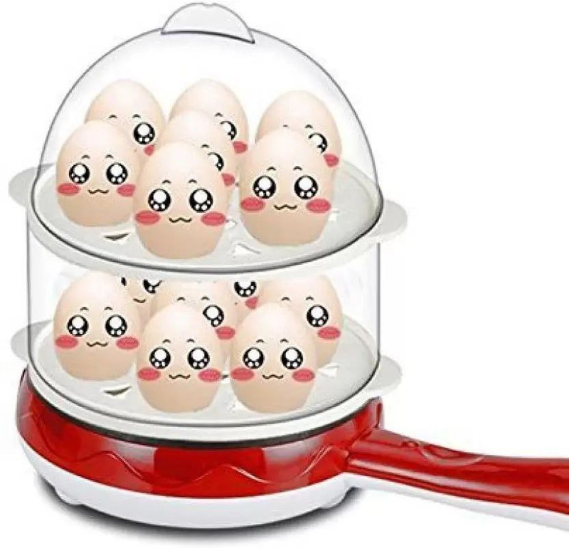 PLETINUMEDGES Double Layer Egg boiler With Handle Egg Cooker(14 Eggs)