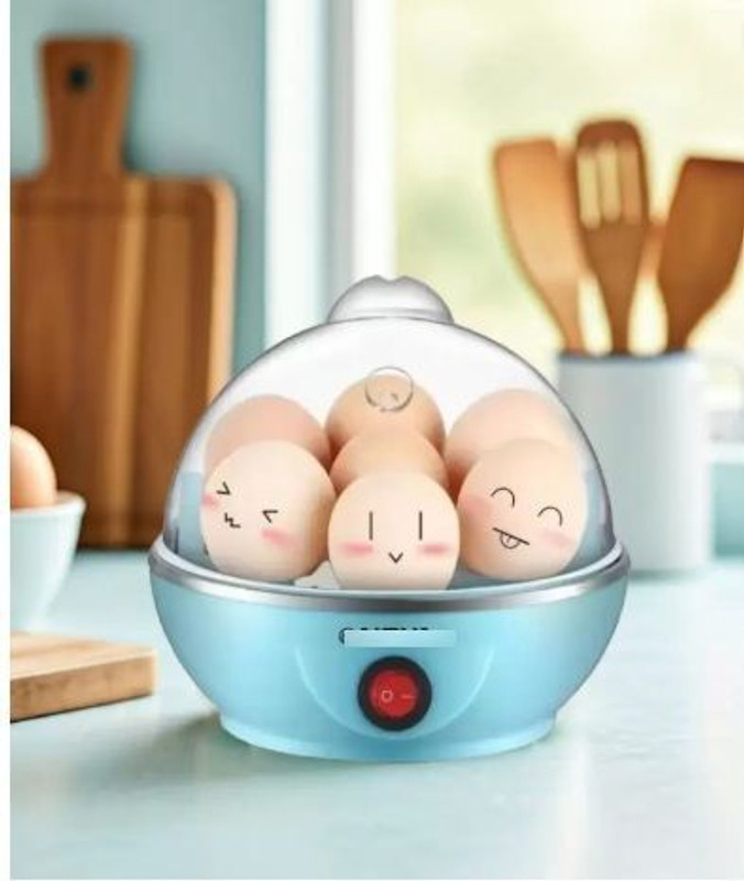 Radhe Hub Steel Electric 7 Egg Boiler Poacher for Steaming, Cooking, Boiling and Frying, Multicolour 05 Egg Cooker Boiler Steamer Poacher Egg Cooker(Multicolor, 7 Eggs)