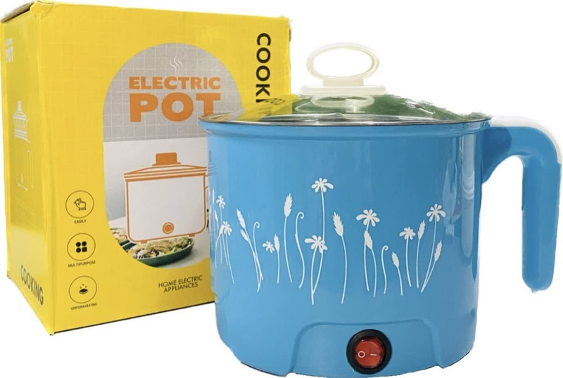 TEZZ 1.5L Electric Hot Pot Cooker with Stainless Steel Lid Egg Cooker(35 Eggs)