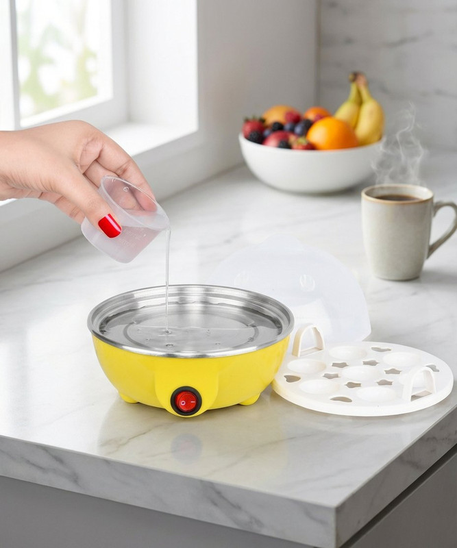 Royatto Automatic Off - Egg Poacher for Steaming, Cooking Boiling & Frying Electric Egg Boiler,Egg Cooker Egg Cooker(Multicolor, 7 Eggs)