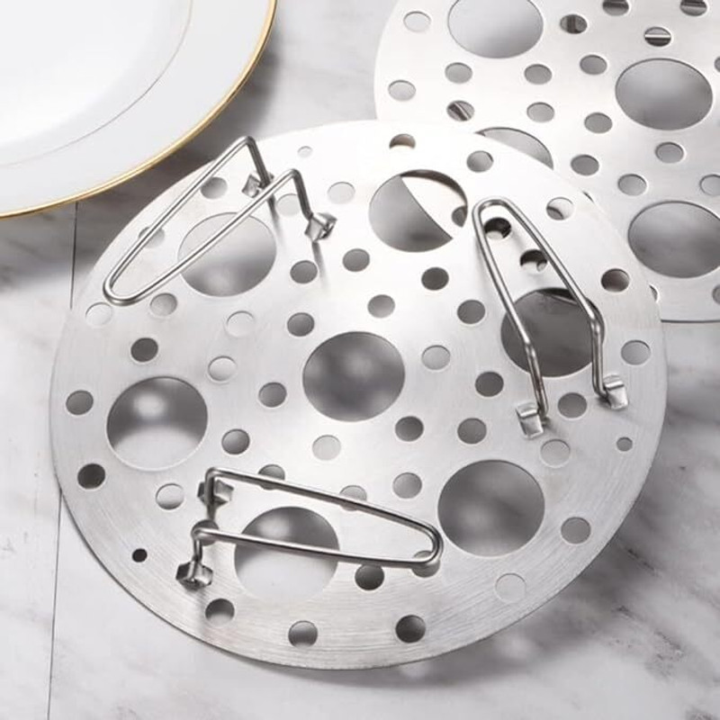 KUMISHRI 7Hole Round Egg Steamer Stand Rack Multipurpose Stainless Steel Steamer(7 L)