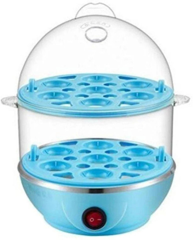BK 10 IMPORT & EXPORT Eggs Device Multifunction Poach Boil Electric Compact Stylish Electric Stainless Steel double Egg Boiler Omlet Maker 14 Egg Cooker k egg Egg Cooker(Blue, 14 Eggs)