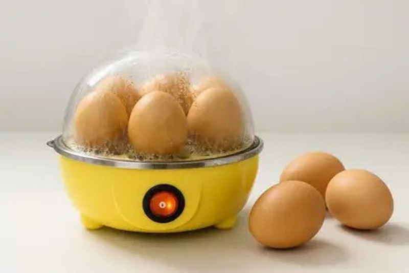 Kinoki Premium Instant Egg Boiler, Automatic Turn-Off, Stainless Steel Body Egg Cooker(7 Eggs)