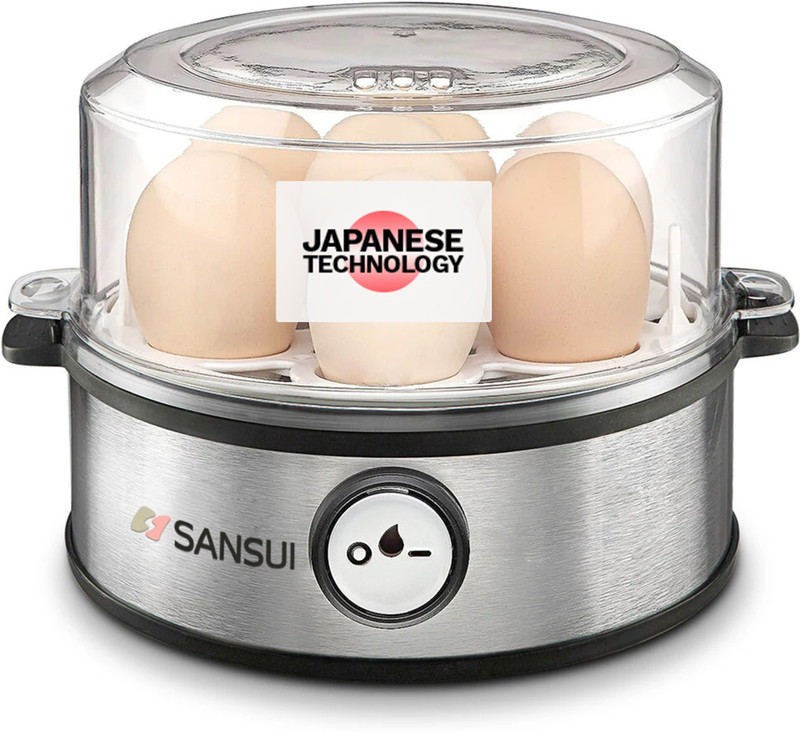 Sansui Super Egg Boiler Egg Cooker(Silver, Black, 7 Eggs)