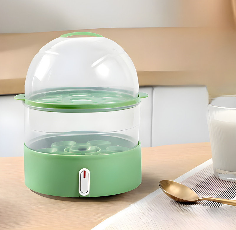 Onshoppy for Easy to Peel, Poached and Scrambled Eggs, Soft, Medium and Hard-Boiled Eggs Retro Premium 14 Capacity Electric Large Hard-Boiled Egg Cooker Egg Cooker(Green, 14 Eggs)