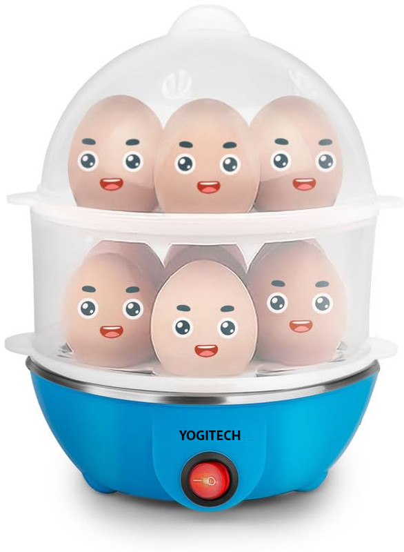 tHemiStO TH-611 350 W Egg Boiler/Poacher/Cooker for Steaming, Cooking & Boiling (TH-611(14 eggs)) Egg Cooker(Blue, 14 Eggs)