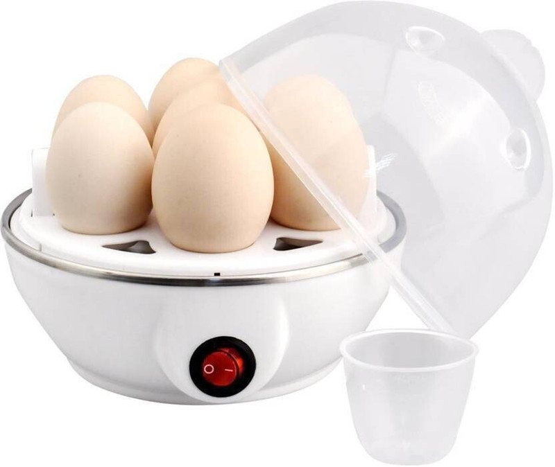 GHE Plastic Boiler Home-Machine with Tray Egg Cooker(Multicolor, 7 Eggs)